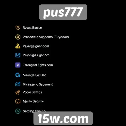 Opções de pagamento disponíveis no pus777